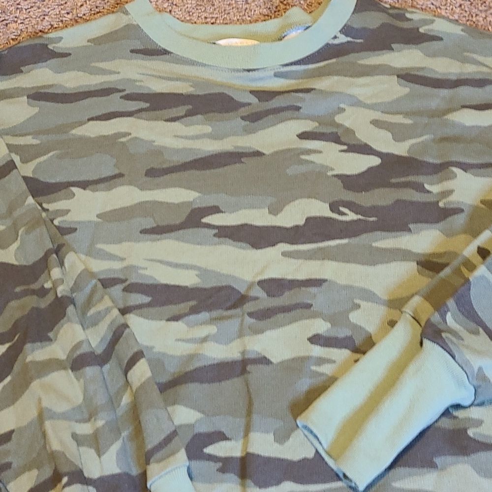 Caslon Green Spring Camo long sleeve sweater - Picture 3 of 4